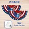 American Flag Patriot Eagle Christian Cross Non-Pleated Fan Flag Suitable for Outdoor and Indoor